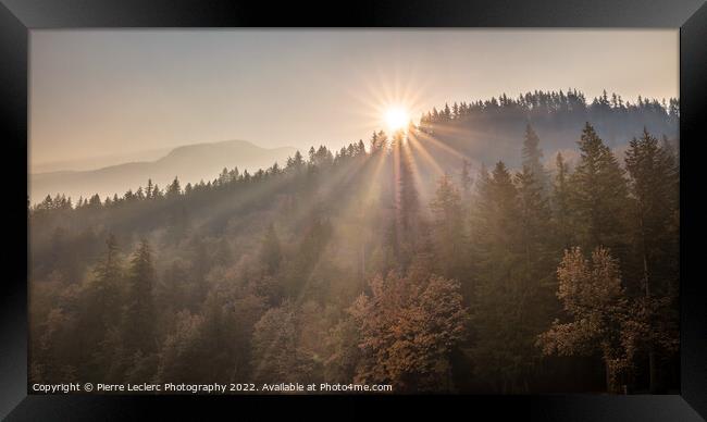 Sun Rising over Smoky Mountains Framed Print by Pierre Leclerc Photography