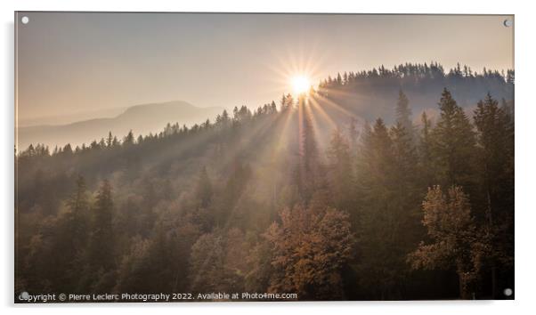 Sun Rising over Smoky Mountains Acrylic by Pierre Leclerc Photography