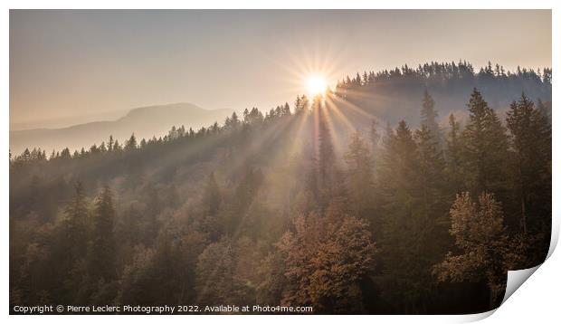 Sun Rising over Smoky Mountains Print by Pierre Leclerc Photography