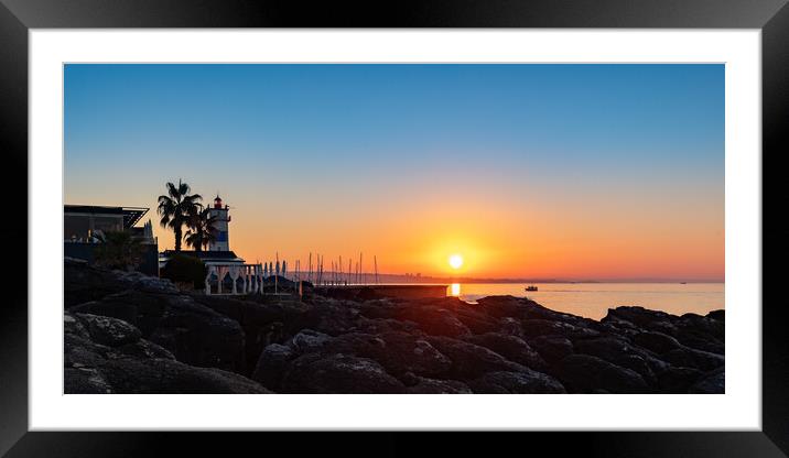 Sunrise Cascais Portugal Framed Mounted Print by Phil Durkin DPAGB BPE4