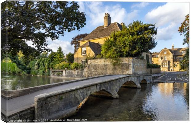 Bourton-on-the-Water Canvas Print by Jim Monk