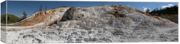 Yellowstone white rocks Canvas Print by Vafa Adib