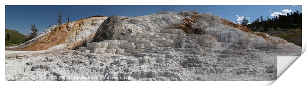 Yellowstone white rocks Print by Vafa Adib