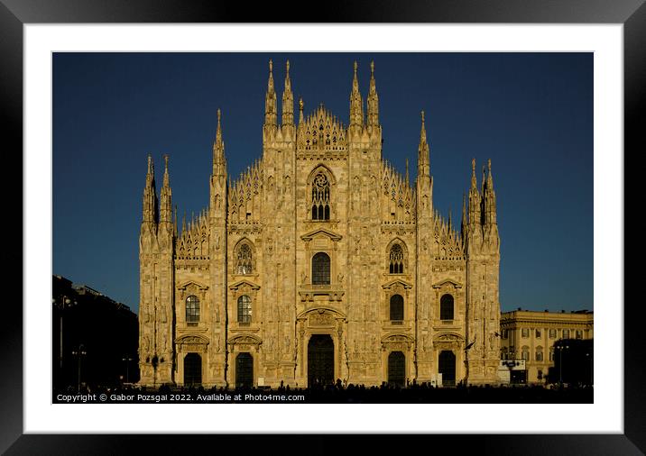 Milan Cathedral Framed Mounted Print by Gabor Pozsgai