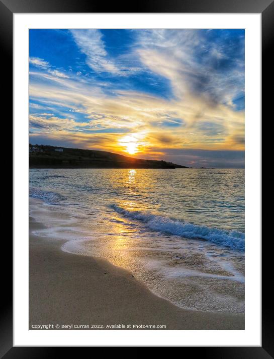 Enchanting Sunset in St Ives Framed Mounted Print by Beryl Curran