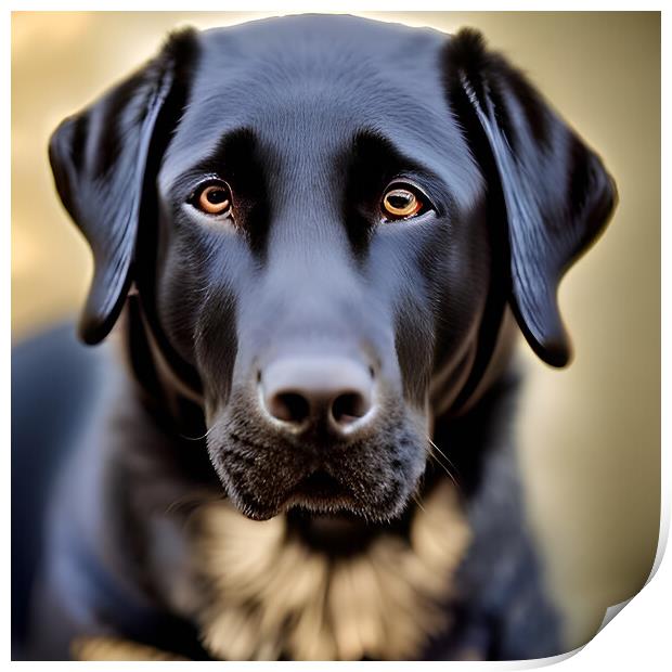 Black Lab Print by Picture Wizard