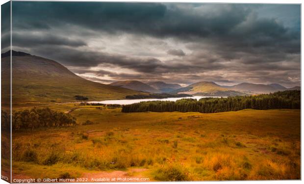 Scotland's Serene Loch Tulla Vista Canvas Print by Gilbert Hurree