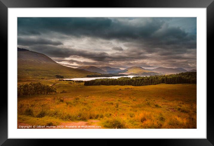 Scotland's Serene Loch Tulla Vista Framed Mounted Print by Gilbert Hurree