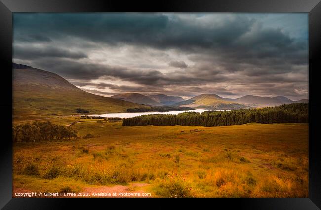 Scotland's Serene Loch Tulla Vista Framed Print by Gilbert Hurree