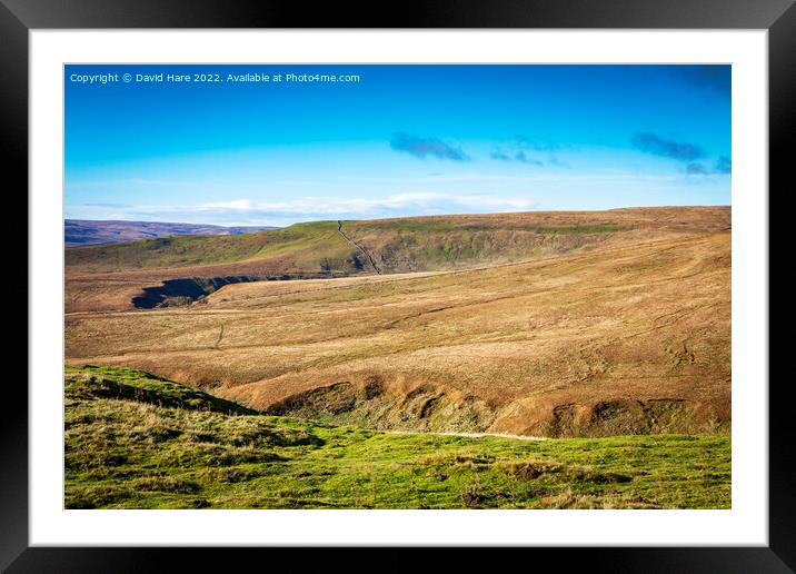 Hawes Moorland Framed Mounted Print by David Hare