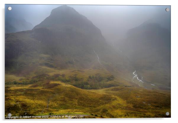Unveiling Scotland's Enigmatic Glen Coe Acrylic by Gilbert Hurree