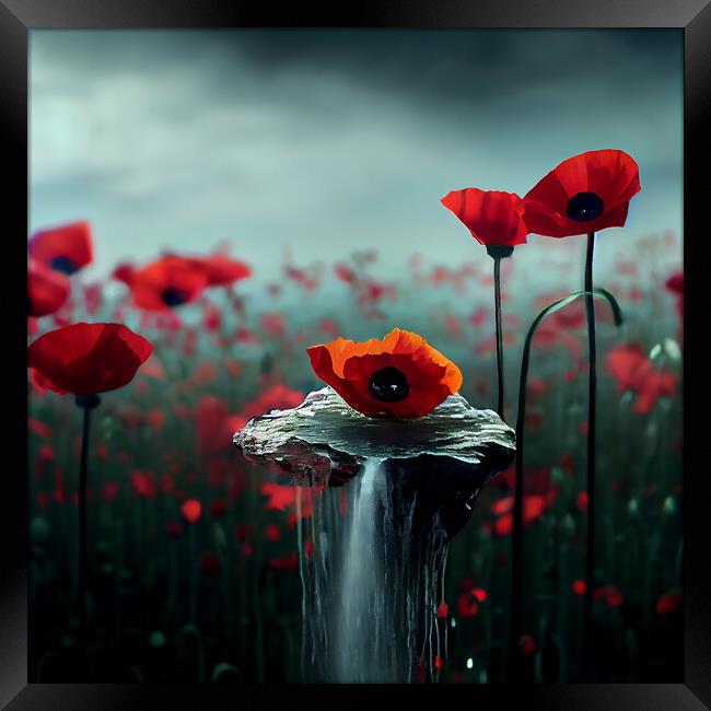 Poppy Tears Framed Print by Picture Wizard