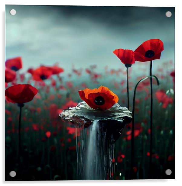 Poppy Tears Acrylic by Picture Wizard