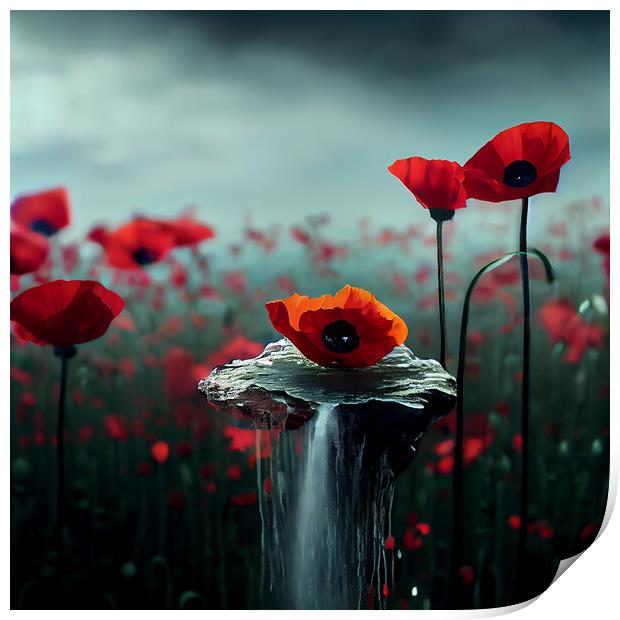 Poppy Tears Print by Picture Wizard