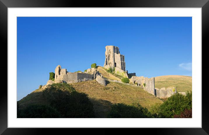 Corfe Castle Framed Mounted Print by Chris Harris