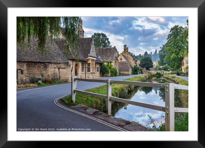 Lower Slaughter,  Gloucestershire Cotswolds Framed Mounted Print by Jim Monk