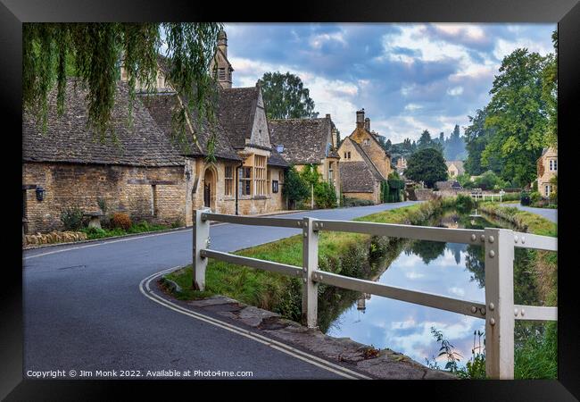 Lower Slaughter,  Gloucestershire Cotswolds Framed Print by Jim Monk