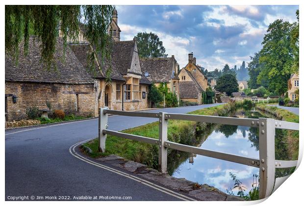 Lower Slaughter,  Gloucestershire Cotswolds Print by Jim Monk