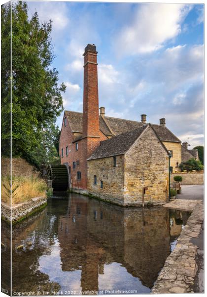 The Old Mill in Lower Slaughter Canvas Print by Jim Monk
