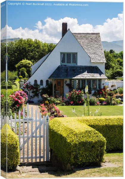 Llanfairfechan Whitefriars Cottage Conwy Wales Canvas Print by Pearl Bucknall