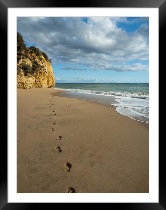 Praia Da Oura in Portugal Framed Mounted Print by Tony Twyman