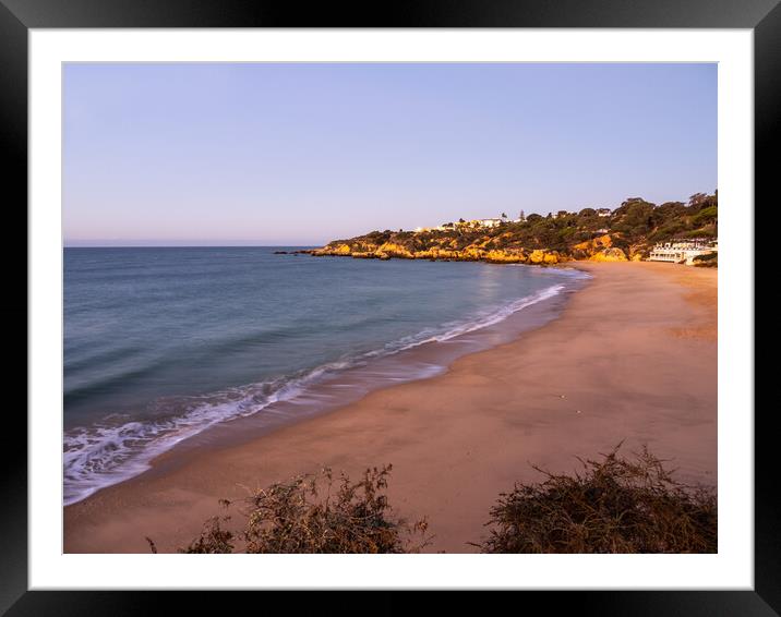 Morning sunshine at Oura Beach Framed Mounted Print by Tony Twyman