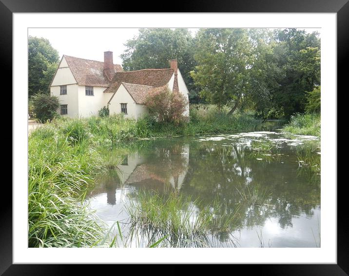 Serene Essex House by Reflective Lake Framed Mounted Print by Simon Hill
