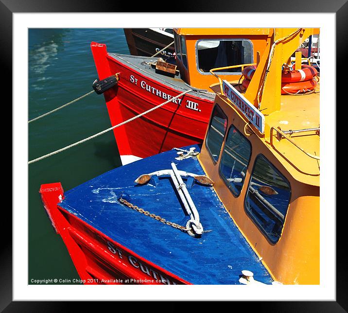 Seahouses boats Framed Mounted Print by Colin Chipp