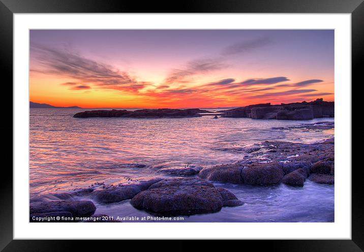 Sundown at Troon Framed Mounted Print by Fiona Messenger