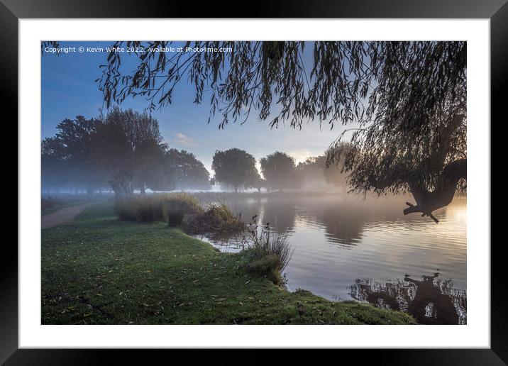 Waking up to the misty sunshine Framed Mounted Print by Kevin White