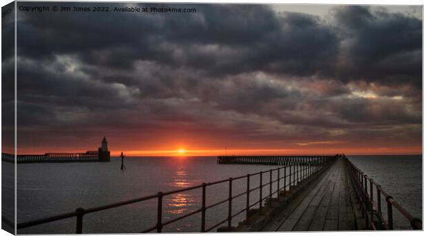 Sunrise at the mouth of the River Blyth - Panorama Canvas Print by Jim Jones