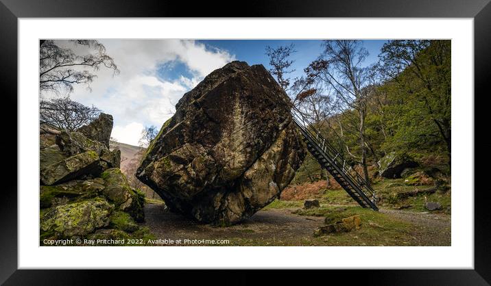 Bowder Stone Framed Mounted Print by Ray Pritchard