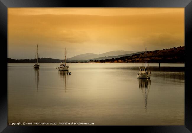 Calm Waters in Tasmania  Framed Print by Kevin Warburton