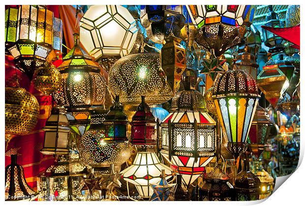 Morocco Lamps Print by Ian Collins