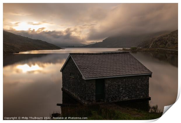 Boathouse Llyn Ogwen Print by Philip Thulbourn