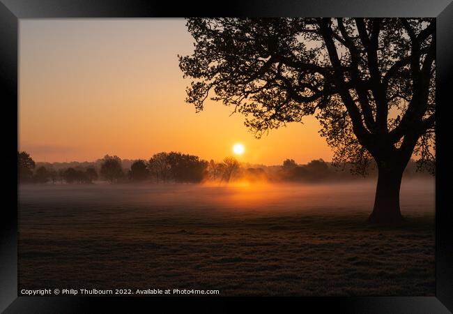 Foggy Sunrise Framed Print by Philip Thulbourn