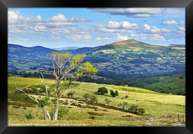Sugar Loaf Mountain in late summer sunshine. Framed Print by Philip Veale