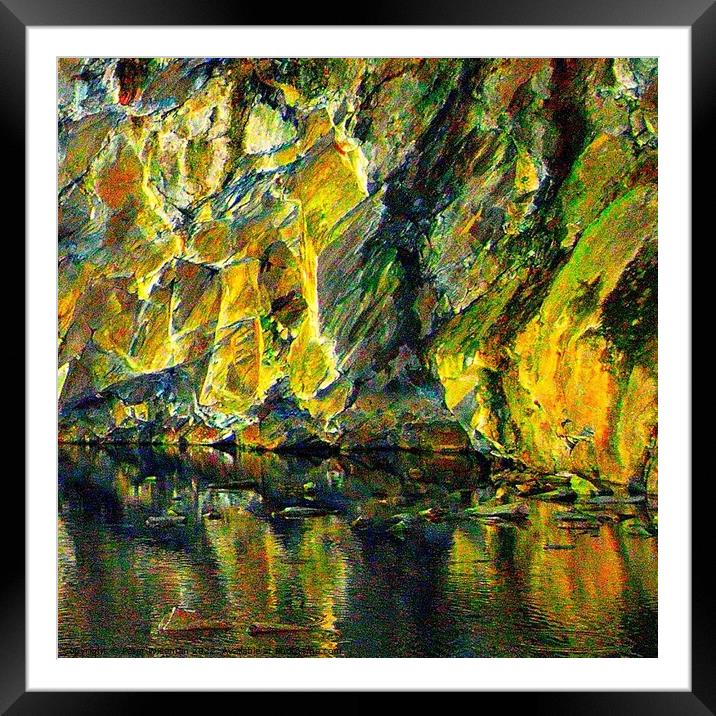 Rydal Cave, The Lake District Framed Mounted Print by Peter Wiseman
