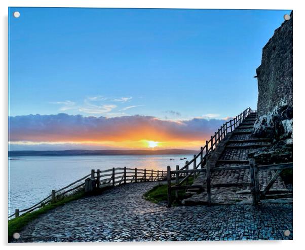 Lindisfarne Holy island  Acrylic by David Thompson