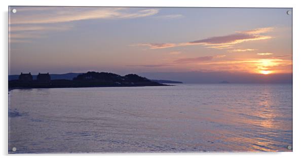 Prestwick at sunset Acrylic by Allan Durward Photography