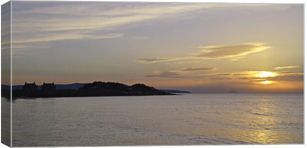 Sunset at Prestwick, South Ayrshire Canvas Print by Allan Durward Photography