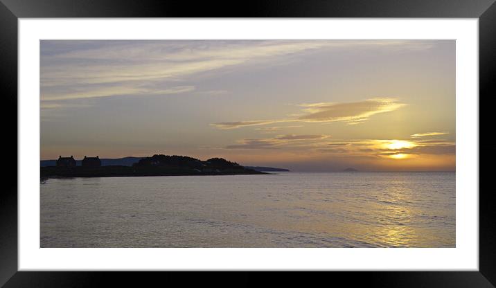 Sunset at Prestwick, South Ayrshire Framed Mounted Print by Allan Durward Photography