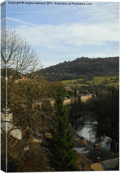 Rooftops of Matlock Bath Canvas Print by Angela Wallace