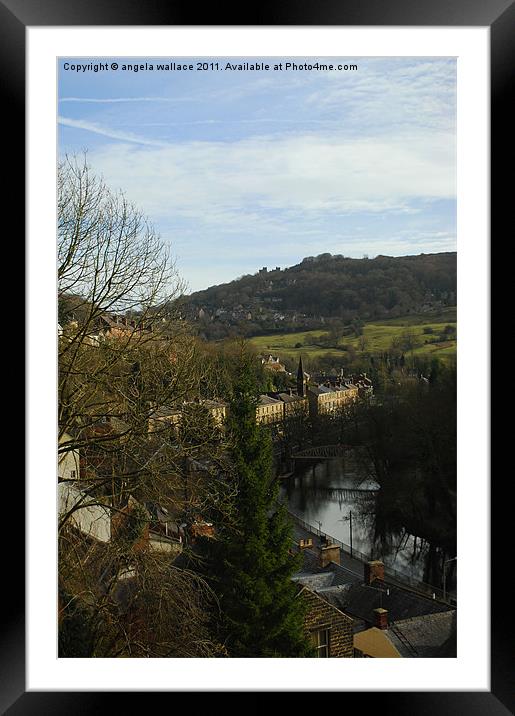 Rooftops of Matlock Bath Framed Mounted Print by Angela Wallace