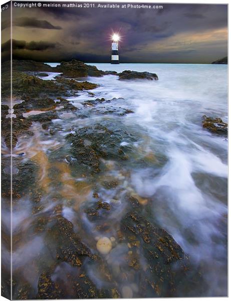 black point lighthouse Canvas Print by meirion matthias