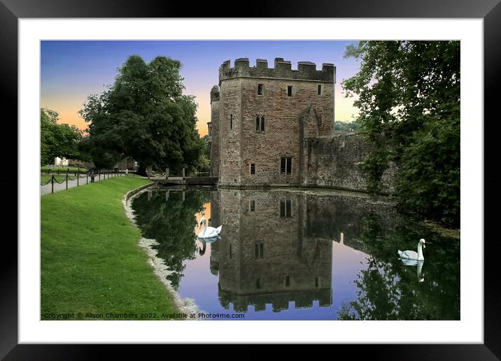 Bishops Palace In Wells Framed Mounted Print by Alison Chambers