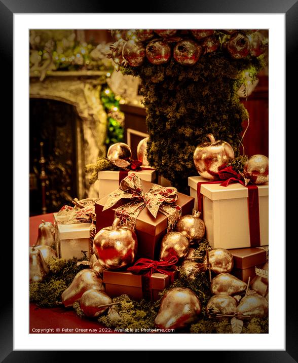 Piles Of Wrapped Christmas Presents Framed Mounted Print by Peter Greenway