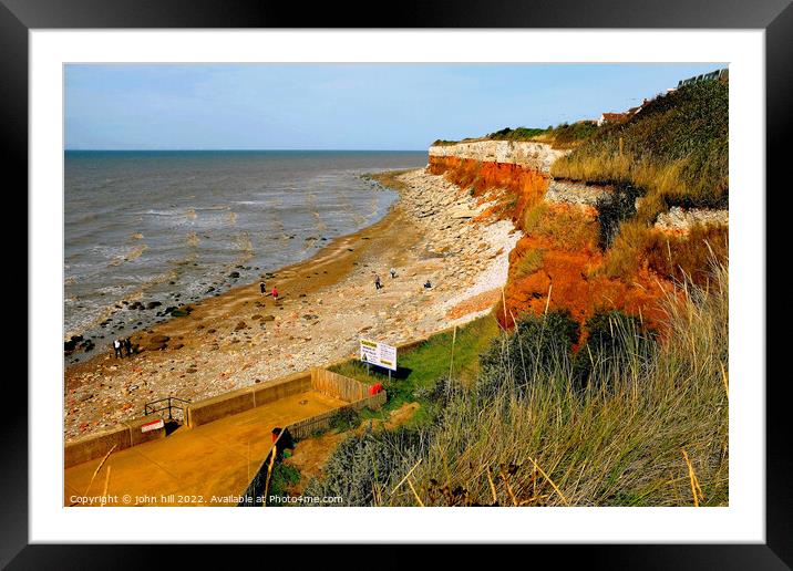 Coast erosion, Hunstanton, Norfolk. Framed Mounted Print by john hill