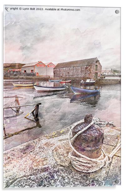 Hays Dock Lerwick Shetland Acrylic by Lynn Bolt