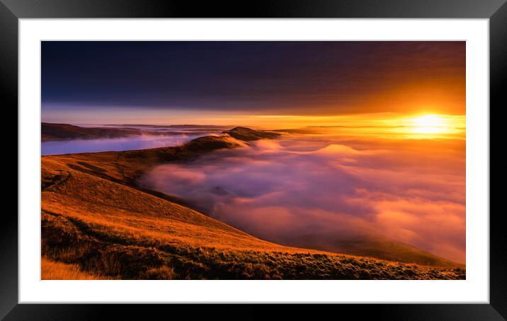 High Peak sunrise Framed Mounted Print by John Finney